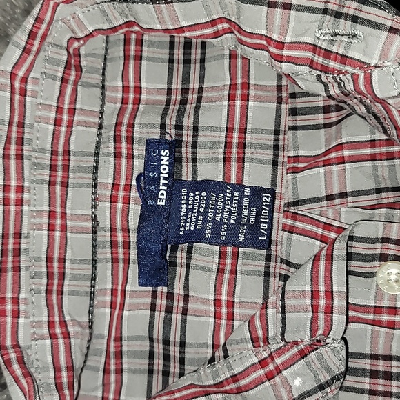 Plaid Brand Bassic Edition Grey and Red size boy L/G 10/12 - Picture 4 of 8
